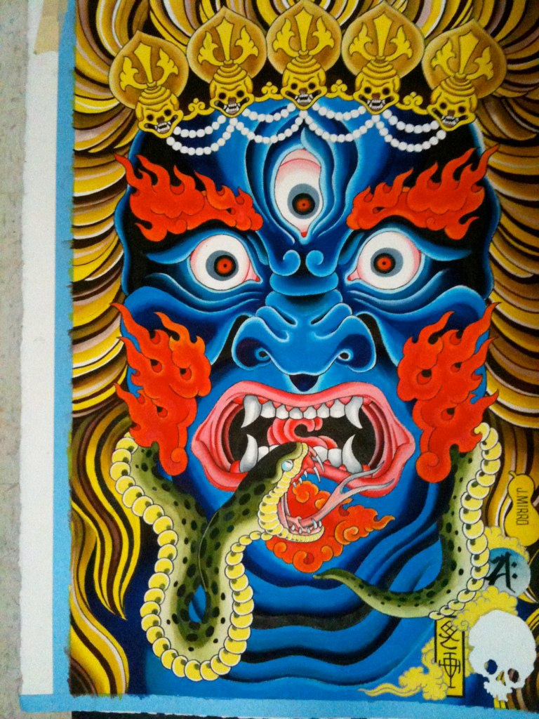 768x1024 Mahakala, Painting, Watercolor Jon Mirro - Mahakala Painting