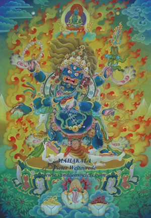 300x433 Mahakala Painting In The Sanatan Society Indian Art Galleries - Mahakala Painting