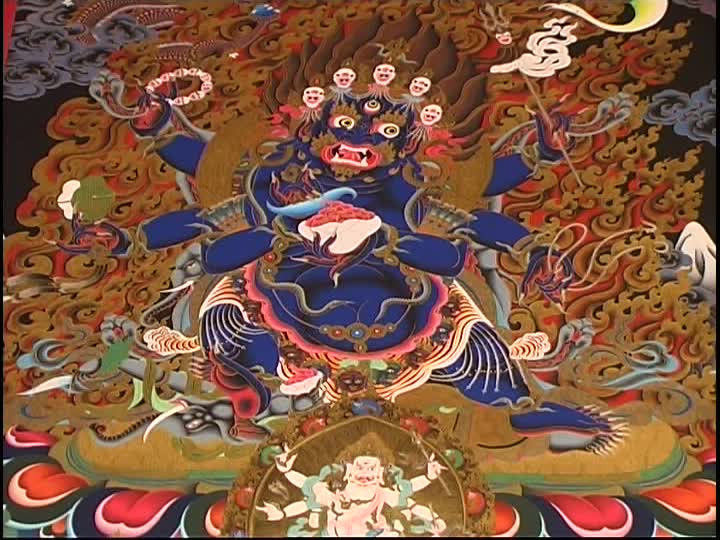 720x540 Painting Buddhism Nepal Sd Stock Video 104 271 014 - Mahakala Painting