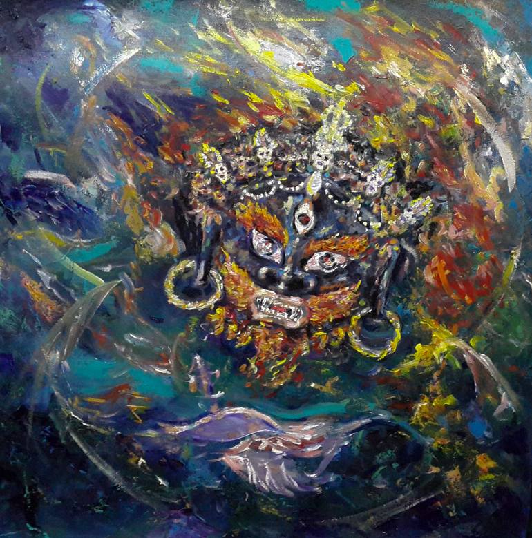 770x779 Saatchi Art Mahakala Painting By Artur Abagyan - Mahakala Painting