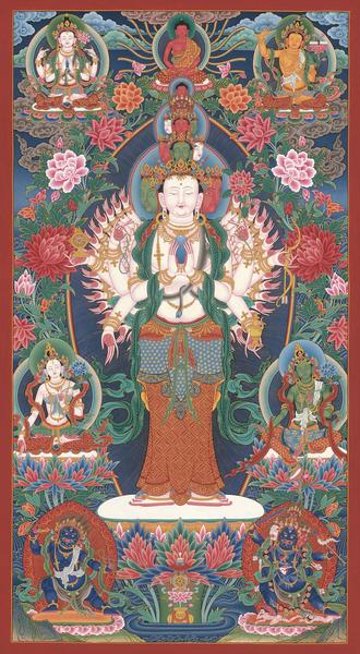 330x600 Green Tara By Mukti Singh Thapa Thangka Mahakala Fine Arts - Mahakala Painting