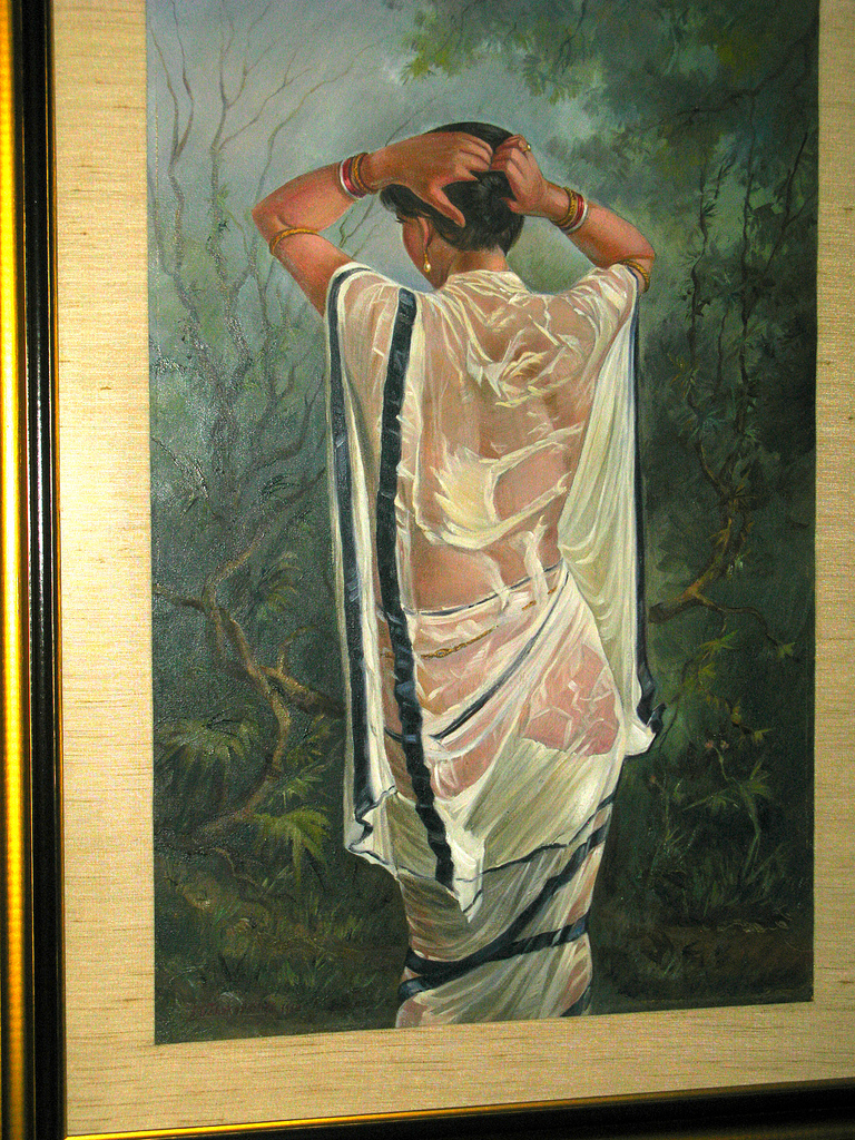 768x1024 After The Bath. Painting By S. G. Thakur Singh, 1924 - Maharaja Painting