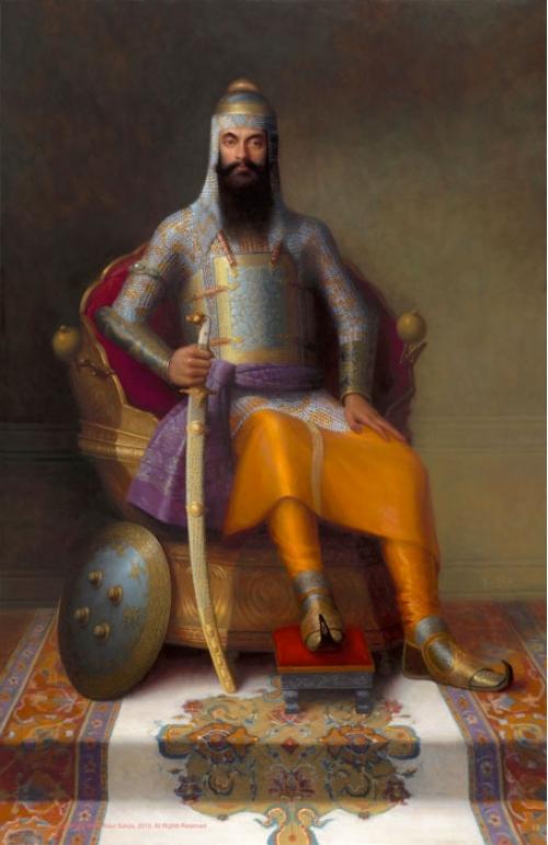 500x770 Maharaja Ranjit Singh - Maharaja Painting
