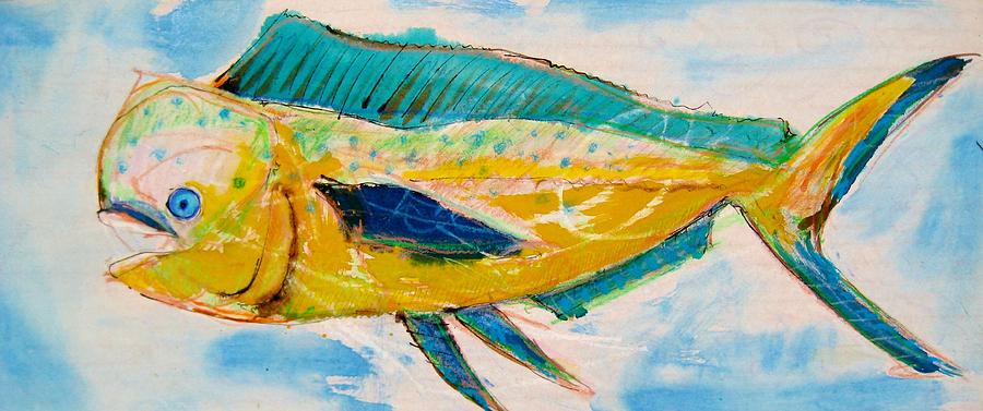 900x377 Mahi Mahi Painting By Dan Maccosbe - Mahi Mahi Painting