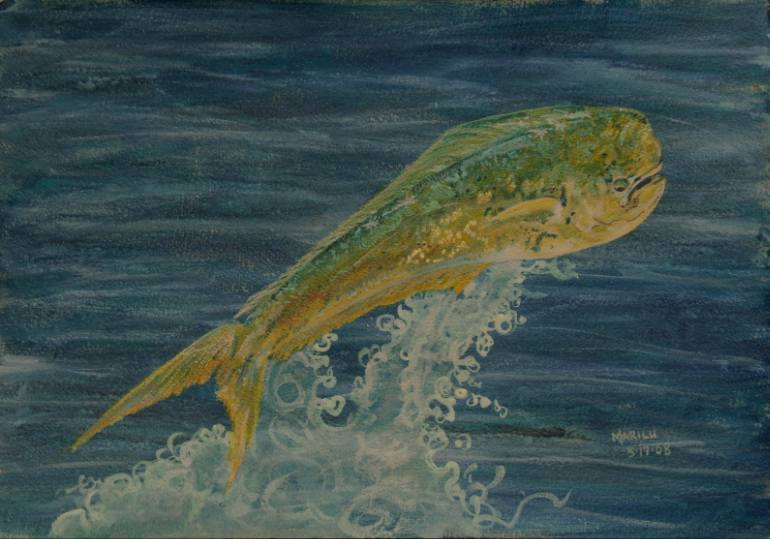 770x539 Saatchi Art Mahi Mahi Painting By Marilu Zahn - Mahi Painting