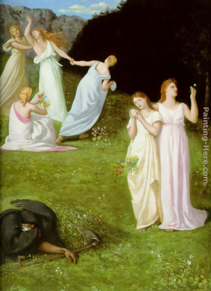 720x990 Pierre Cecile Puvis De Chavannes Death And The Maiden Painting - Maiden Painting