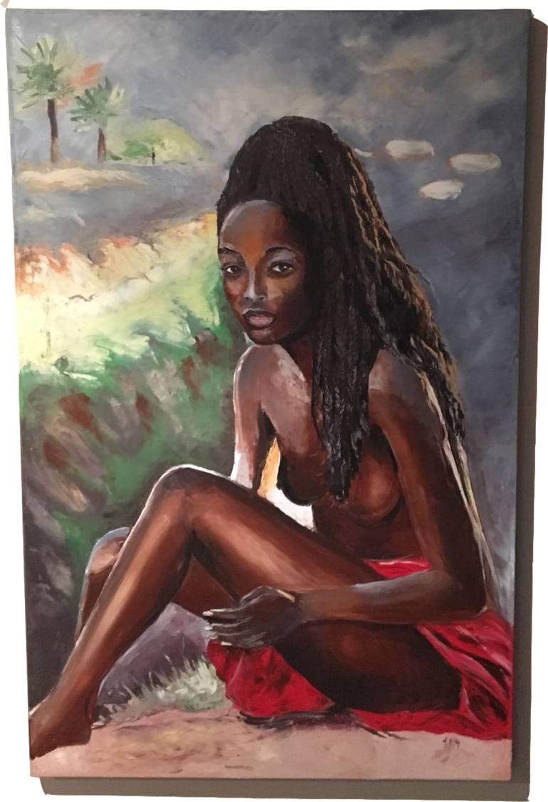 770x1127 Saatchi Art African Maiden Painting By Maria Ceu - Maiden Painting