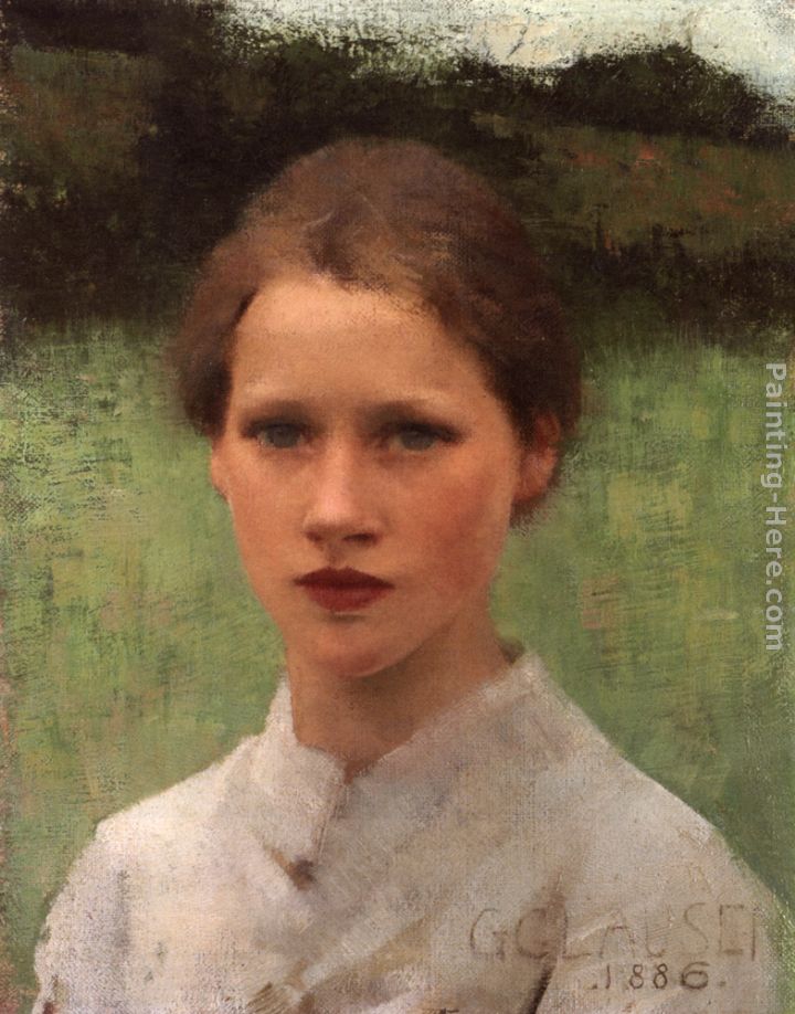 720x918 Sir George Clausen A Village Maiden Painting Anysize 50% Off - Maiden Painting