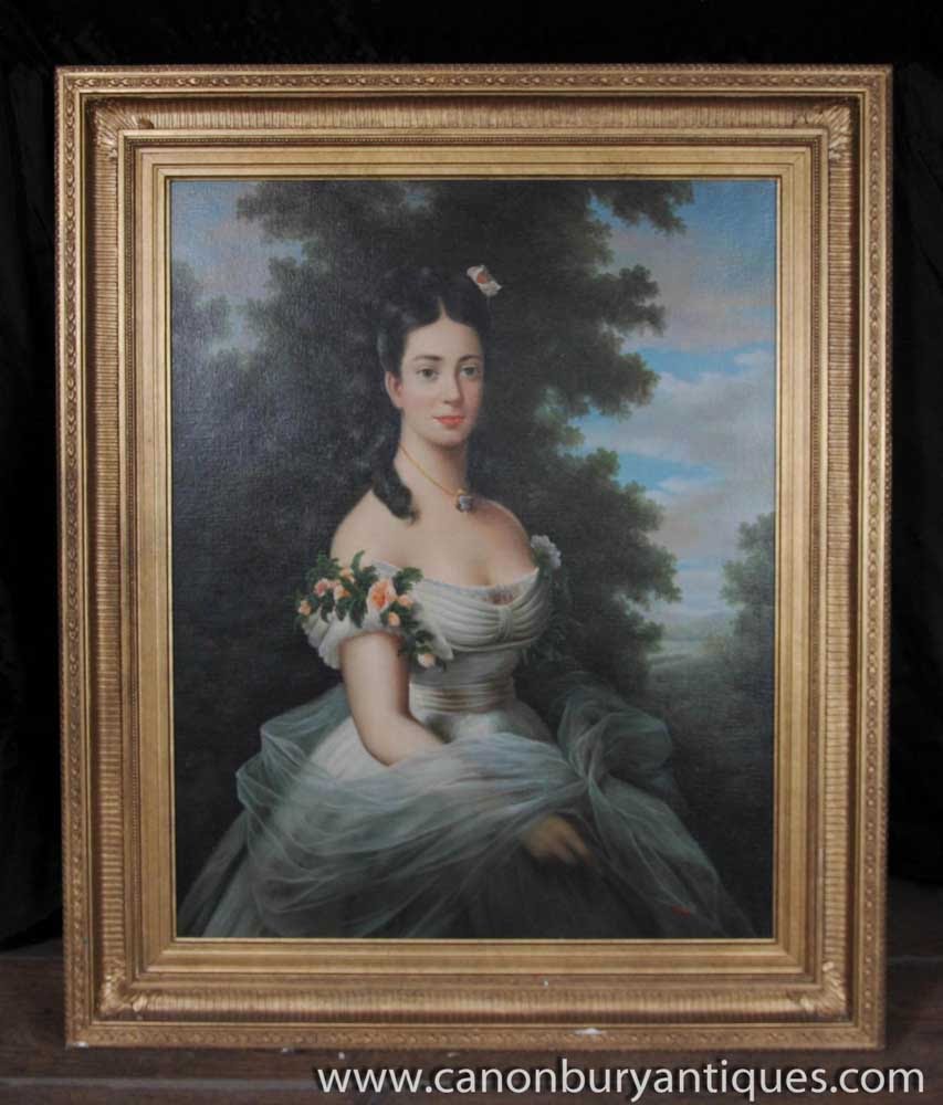 853x1000 Victorian Female Maiden Portrait Oil Painting - Maiden Painting