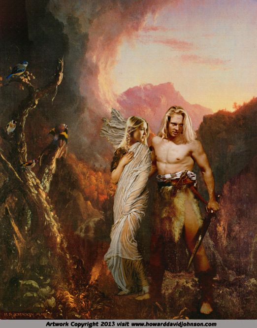 522x666 Painting Of The Hero Siegfried And The Maiden Brunhilde Norse - Maiden Painting