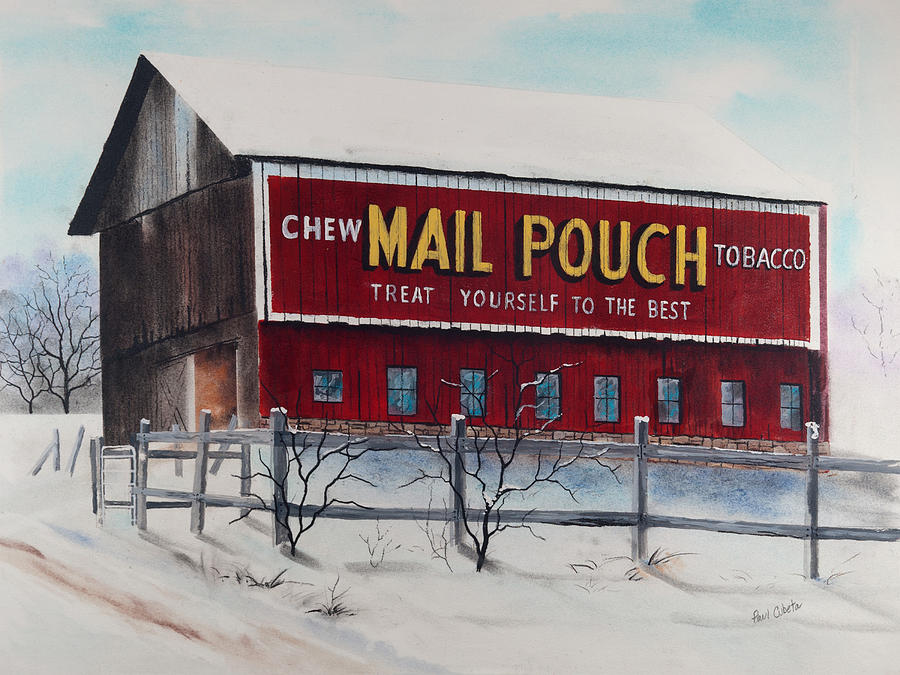 900x675 Mail Pouch Barn Somerset Co Pa 2 Drawing By Paul Cubeta - Mail Pouch Barn Painting