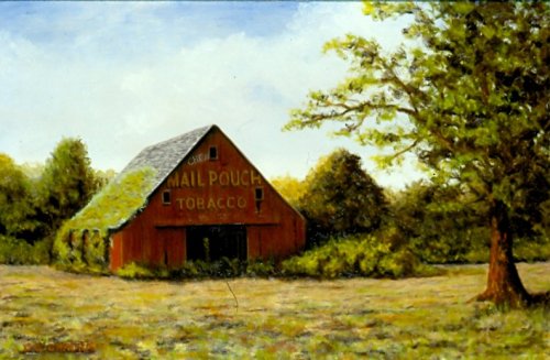 500x327 Dennis Chadra Paintings - Mail Pouch Barn Painting
