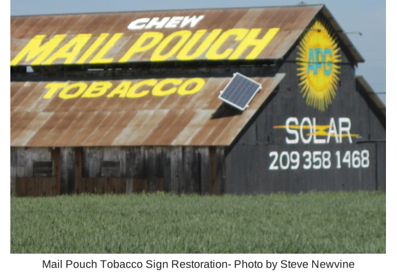 576x400 Mail Pouch Tobacco Sign Makes Merced Building Barn - Mail Pouch Tobacco Barn Painting