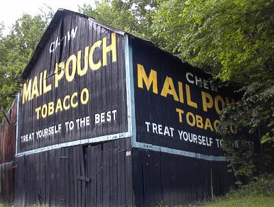 400x303 Antique Painted Mail Pouch Sign - Mail Pouch Tobacco Barn Painting