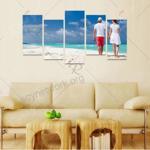 479x480 Multicolor 30x60cmx4pcs + 30x80cmx1pc Mailing Art Hd Painting - Mailing Painting