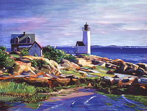 300x228 Lighthouse Maine Paintings Fine Art America - Maine Painting