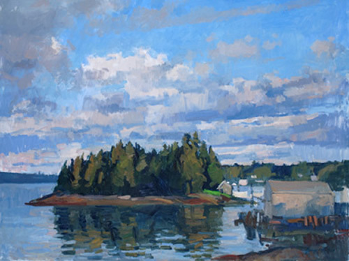 500x374 Morning, Raspberry Island, Maine - Maine Painting