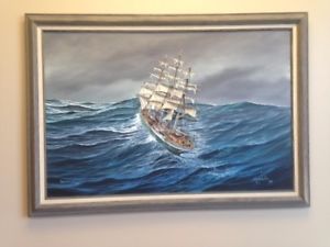 300x225 Original Oil Painting By Maine Artist John Richard Perry - Maine Painting