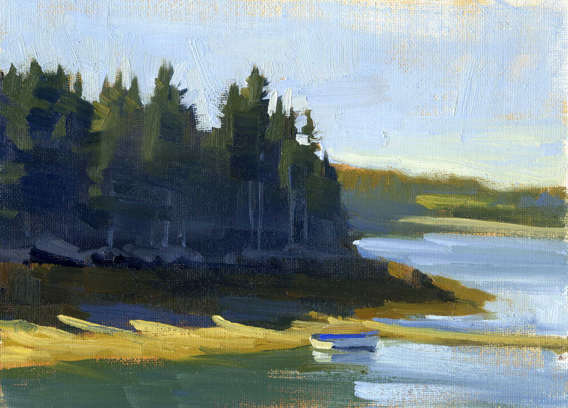 568x408 Paintings By Kathy Weber Painting On The Coast Of Maine Sold - Maine Painting
