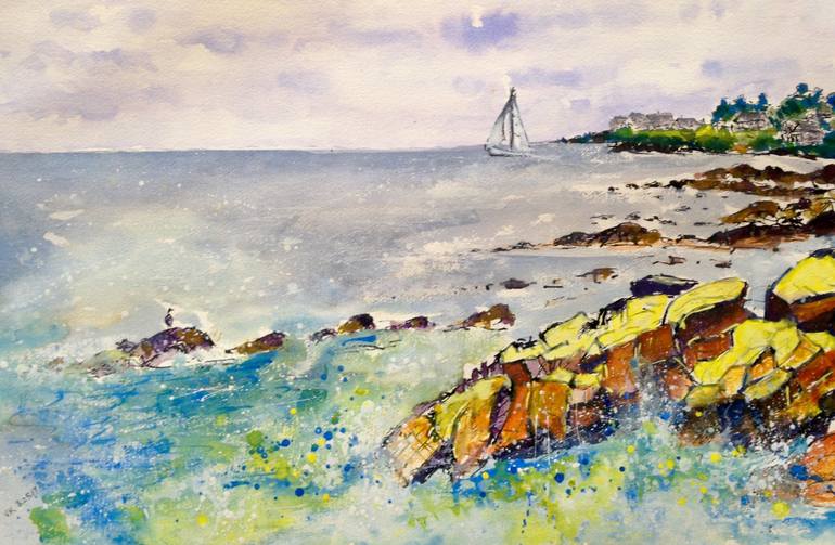 770x503 Saatchi Art Maine, Marginal Way - Maine Painting