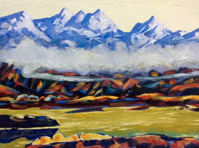 770x574 Saatchi Art The White Mountains Of Maine Painting By Jordan Balkansky - Maine Painting