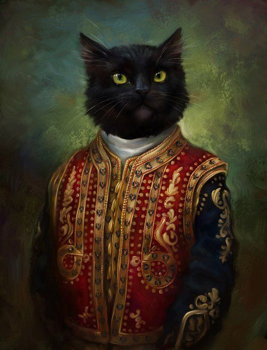 530x694 Art, Paintings, Cat, Funny Cats, Awesome, Cool, Creative, 6 - Majestic Painting
