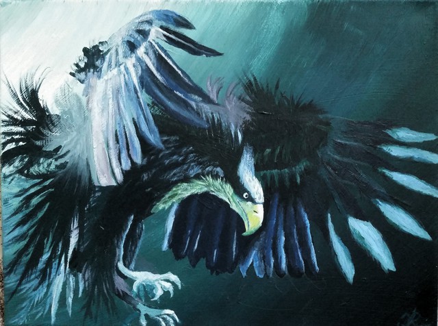 640x476 Igor Benner Artwork Majestic Eagle Original Painting Acrylic - Majestic Painting