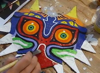 350x257 Make Majora's Mask Part 4 Painting It! - Majoras Mask Painting