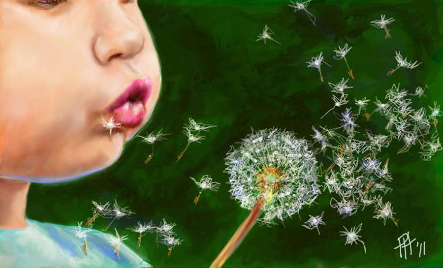 900x545 Make A Wish Painting By Peggy Hickey - Make A Wish Painting