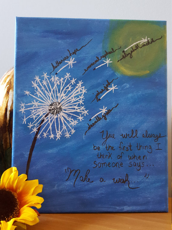 570x760 Make A Wish Painting, Acrylic Painting, Miscarriage Awareness - Make A Wish Painting