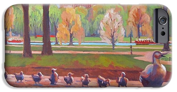 600x314 Make Way For Ducklings Iphone 6 Cases Fine Art America - Make Way For Ducklings Painting