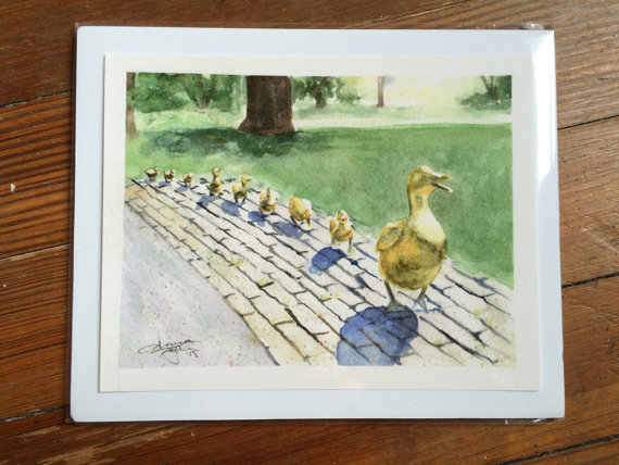 570x428 Make Way For Ducklings Print - Make Way For Ducklings Painting