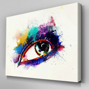 300x300 Ab957 Modern Eye Colour Makeup Pink Canvas Wall Art Abstract - Makeup Canvas Painting