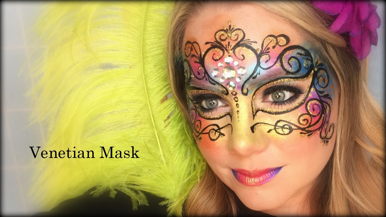 1280x721 Venetian Mask Face Painting And Makeup - Makeup Painting