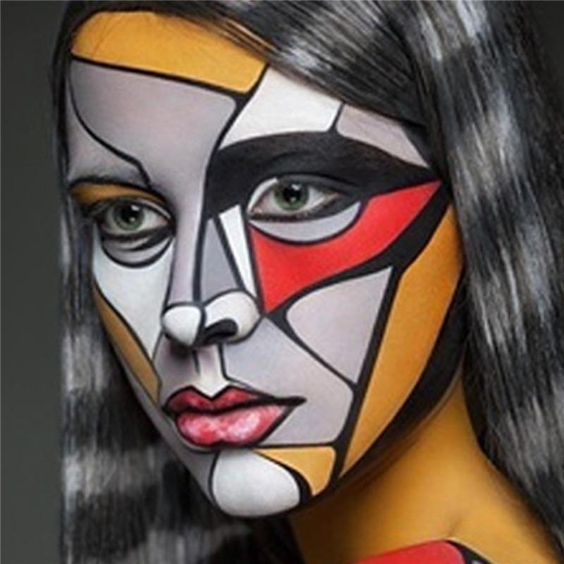 800x800 Flash Tattoo Face Body Paint Oil Painting Art Halloween Makeup - Makeup Painting
