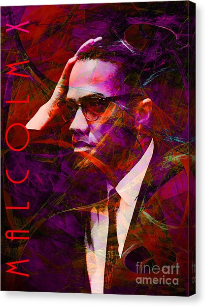 418x622 Malcolm X Canvas Prints Fine Art America - Malcolm X Canvas Painting