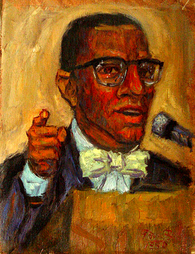 Malcolm X Canvas Painting at PaintingValley.com | Explore collection of ...