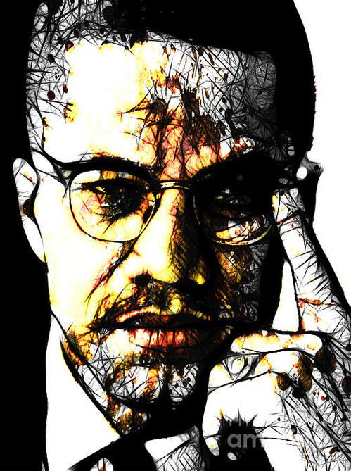 499x669 Malcolm X Poster By The Digartist African Art, Black - Malcolm X Canvas Painting