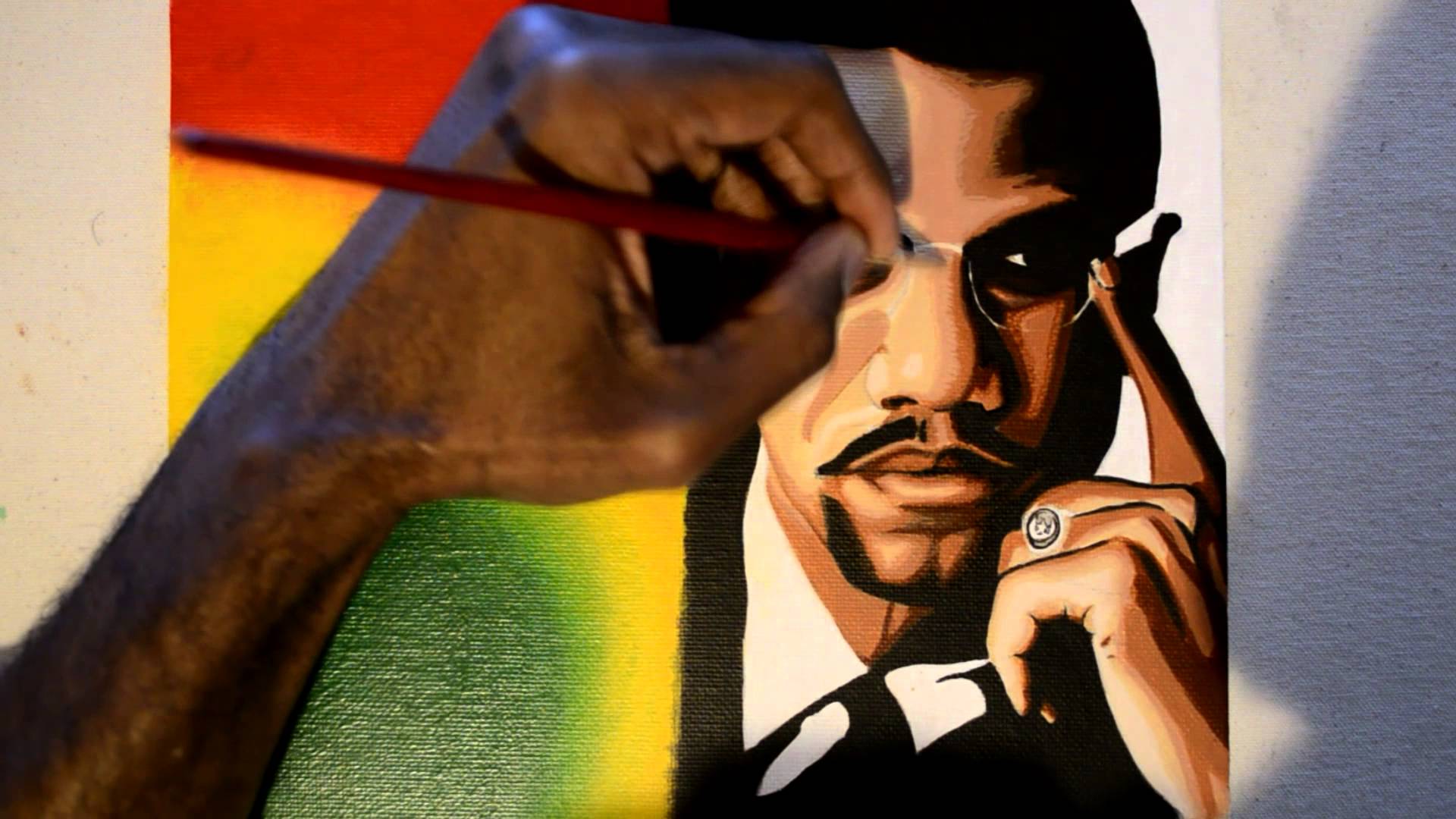 1920x1080 Malcolm X Portrait 5 Tips To Create Realistic Acrylic Paintings - Malcolm X Canvas Painting