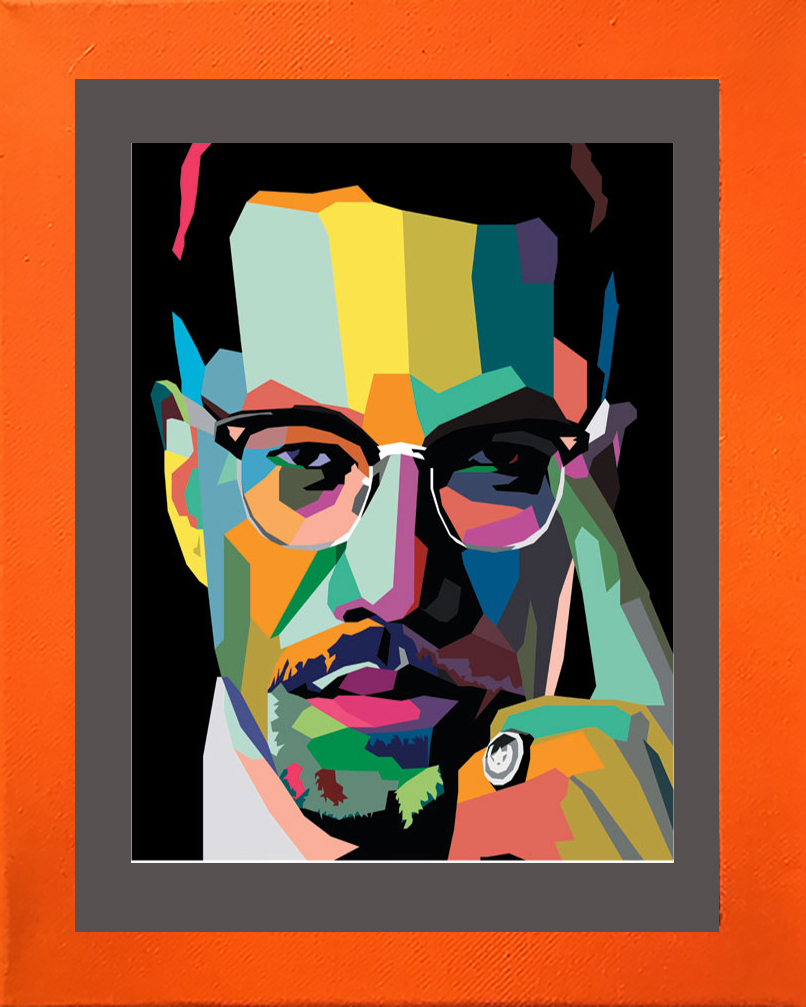 806x1007 Malcolm X October Gallery - Malcolm X Canvas Painting