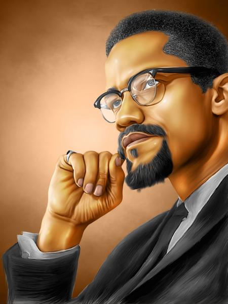 450x600 Malcolm X Digital Painting Get Custom Art - Malcolm X Painting