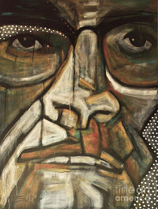 227x300 Malcolm X Painting By Cindy Suter - Malcolm X Painting