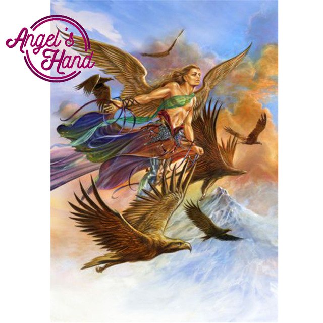 640x640 Angel's Hand 5d Male Angel Bird Diamond Mosaic Full Diamond - Male Angel Painting