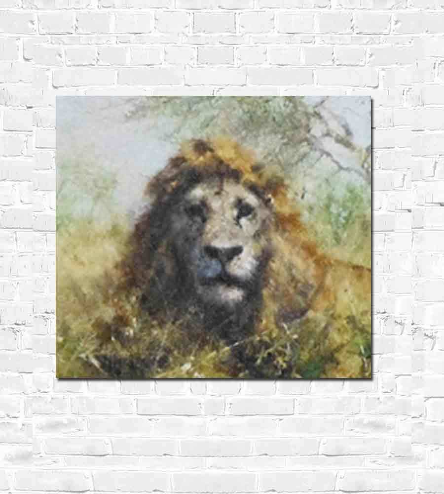 900x1000 Male Lion Original Fine Art Paintings For Sale - Male Lion Painting
