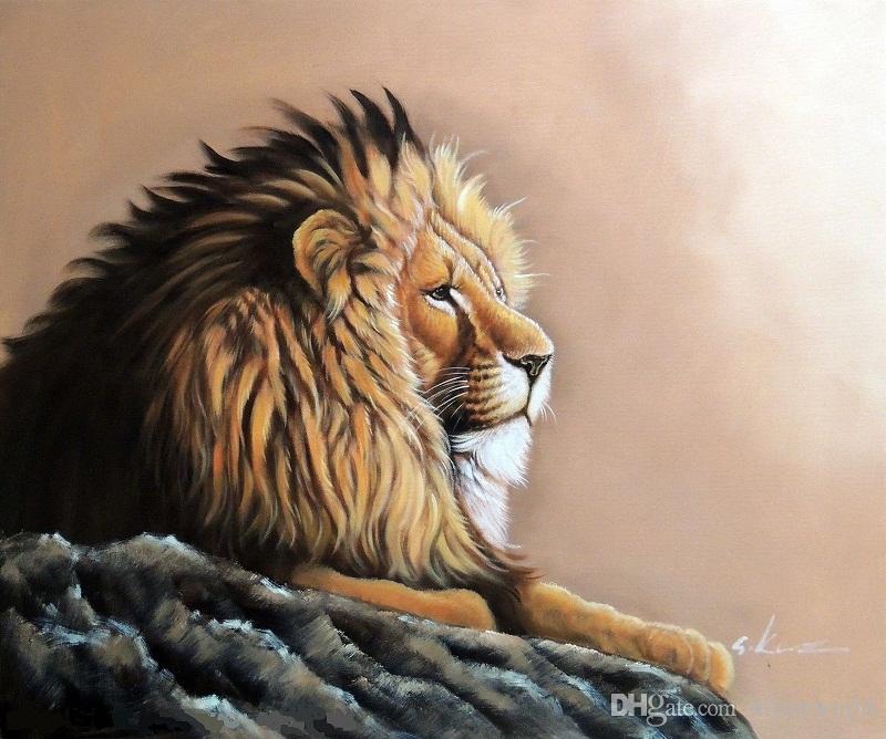 800x668 Online Cheap Framed Young Male Lion Resting Africa Safari Wild - Male Lion Painting