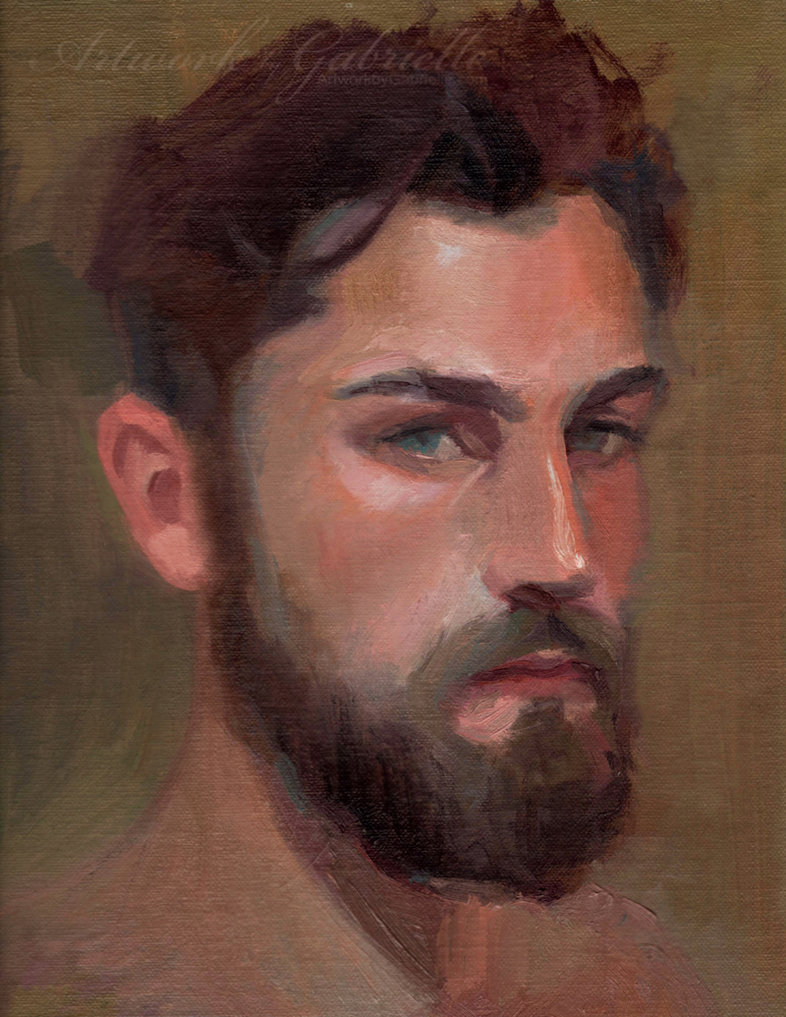 786x1017 Oil Painting By Gabriellebrickey - Male Oil Painting