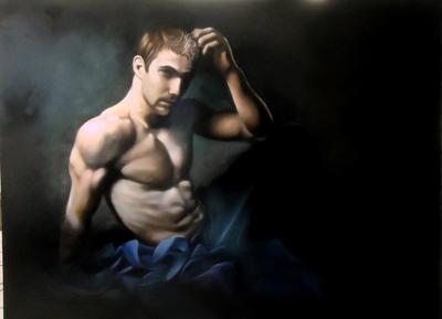 400x289 Oil Paintings By Artist Paul Gilbert Baswell - Male Oil Painting