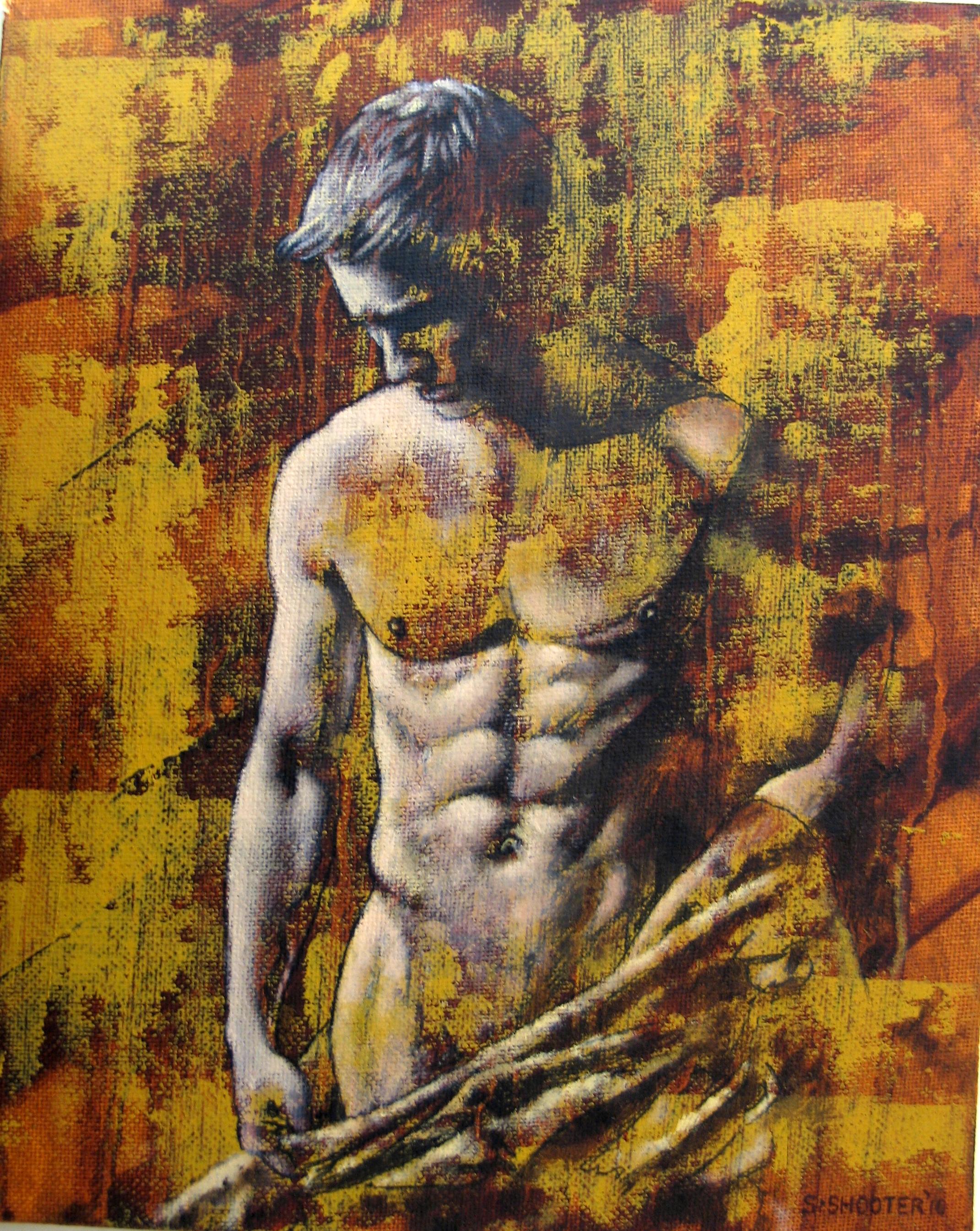 2141x2691 Male Study Oil Painting, Original By Steve Shooter Stephen - Male Painting