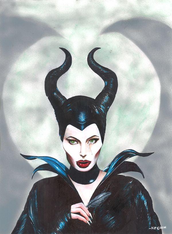 600x818 Maleficent Painting By Kip Mussatt - Maleficent Painting