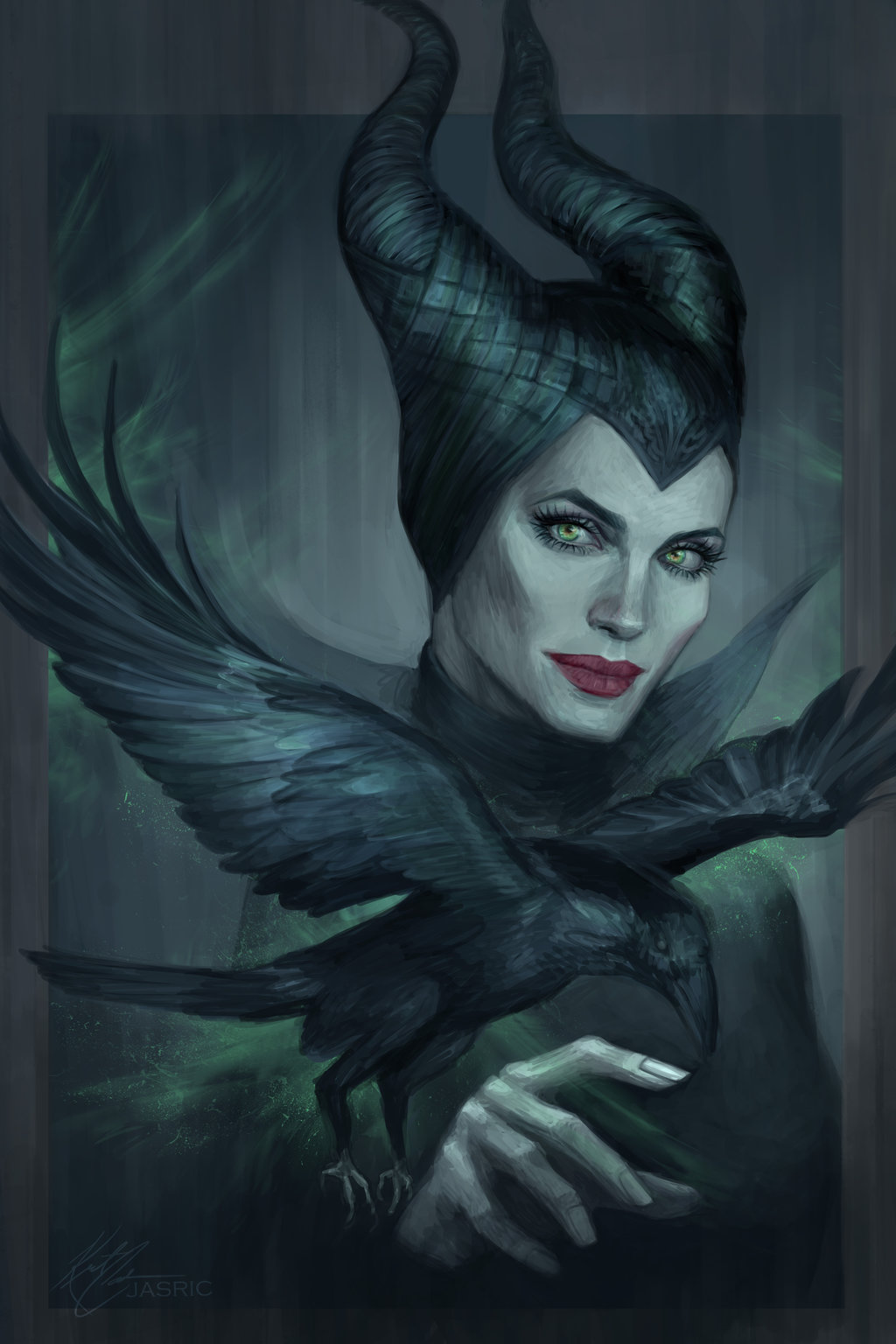 1024x1536 Maleficent By Jasric - Maleficent Painting